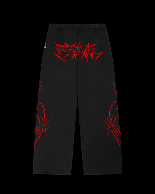 ROGUE WIDE-LEG SWEATPANTS RED