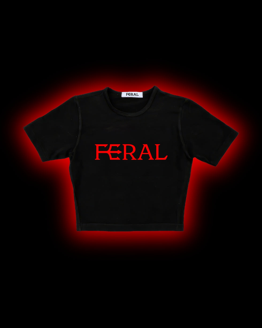 Feral Baby Tee Crimson - Premium Crop Top | Feral Tops – FERAL CLOTHING