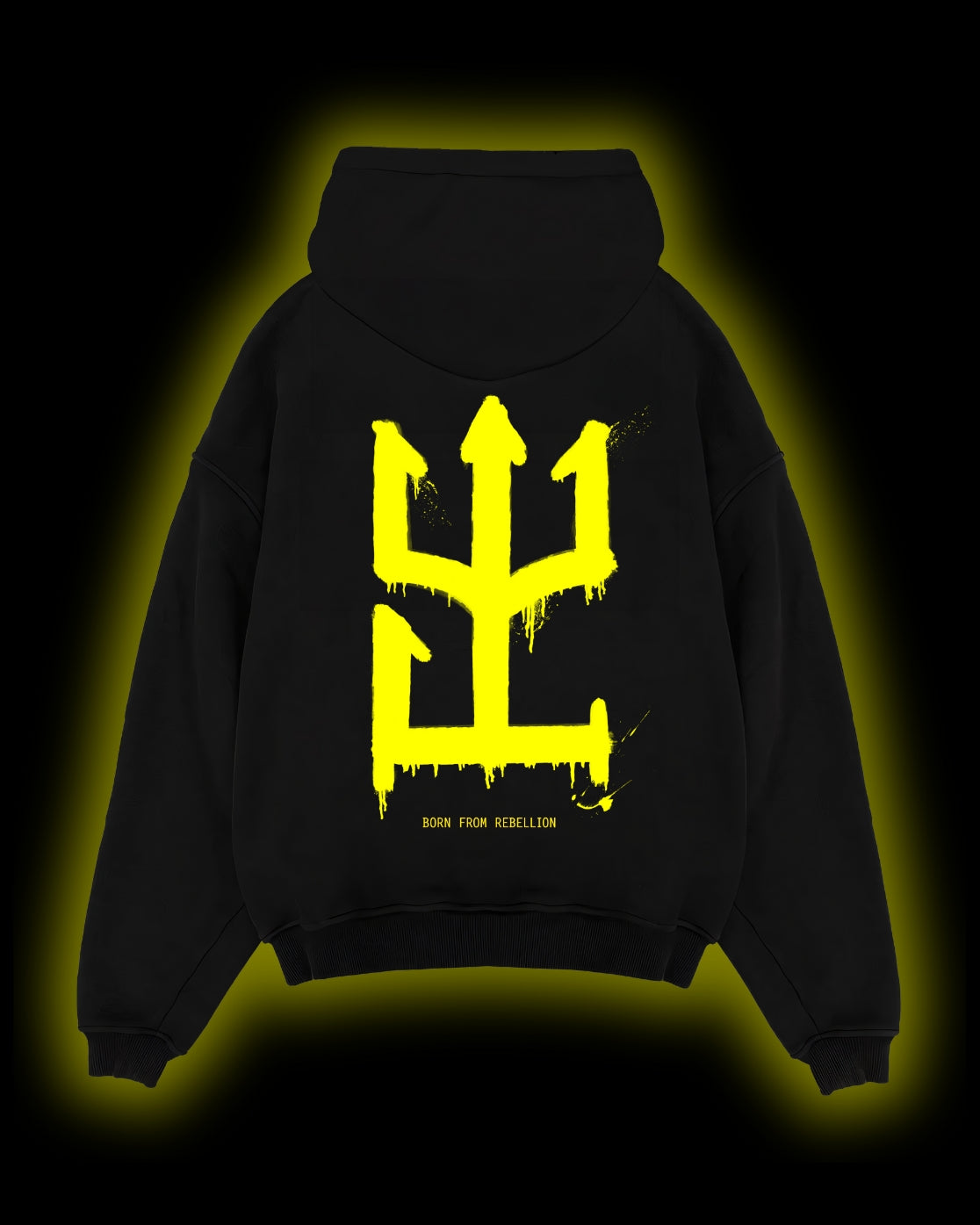 CULT GRAFFITI YELLOW DRIP HOODIE