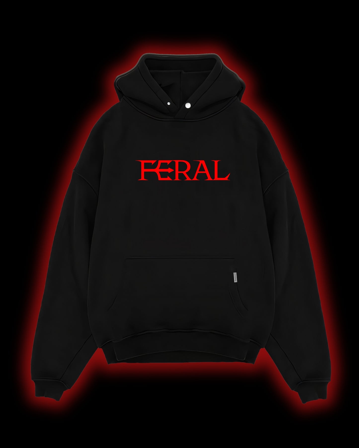 FERAL LOGO HOODIE RED