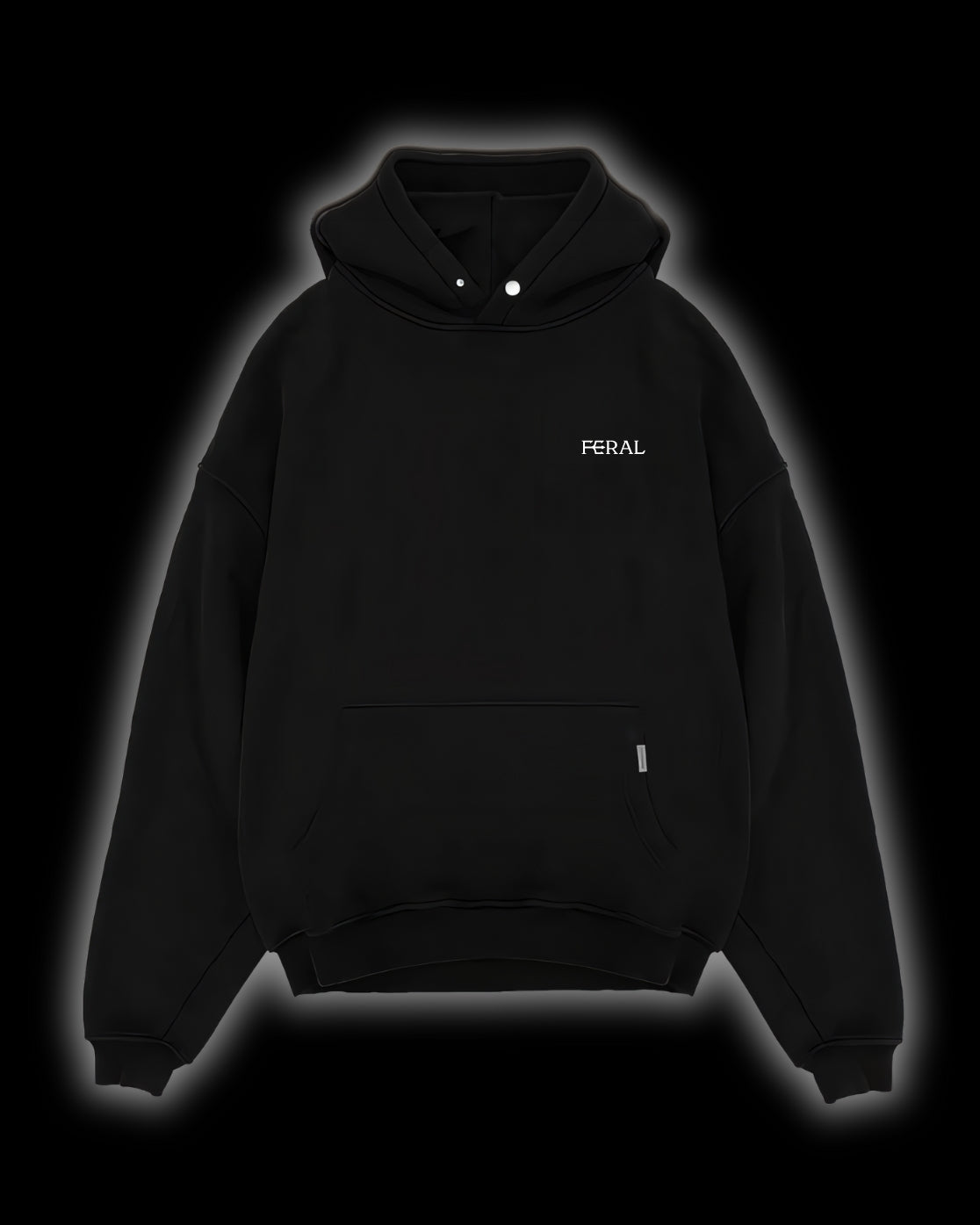 Original Hot Girls Like Techno Hoodie Premium Black Hoodie Feral FERAL CLOTHING