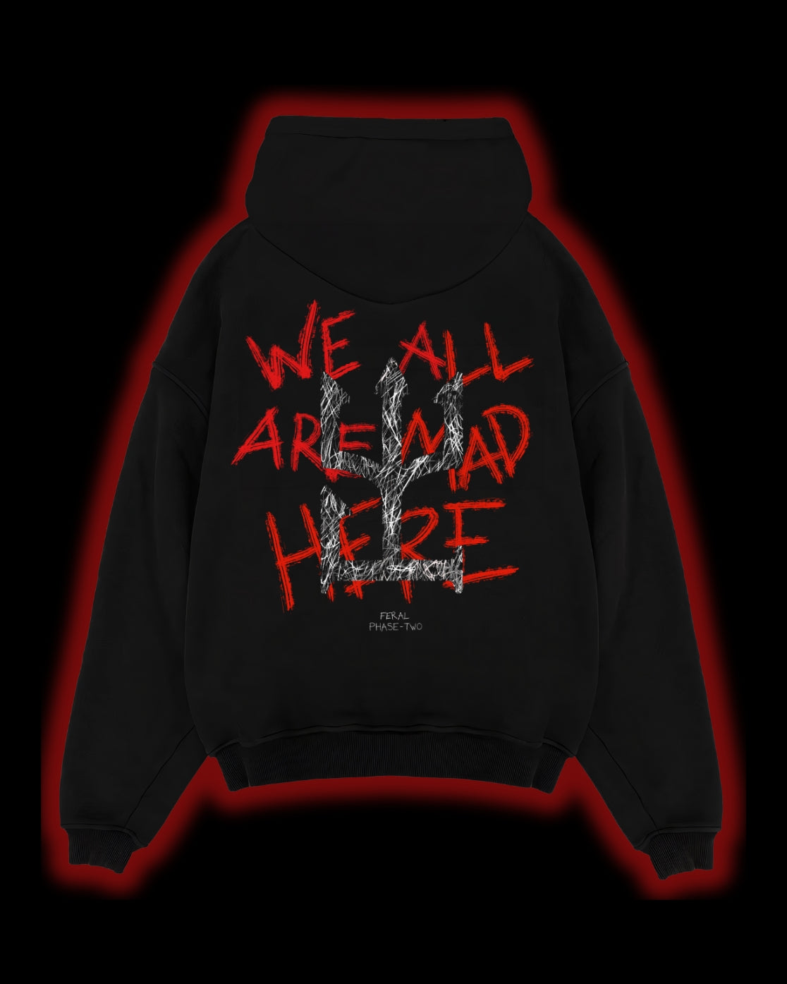 WE ALL ARE MAD HERE HOODIE