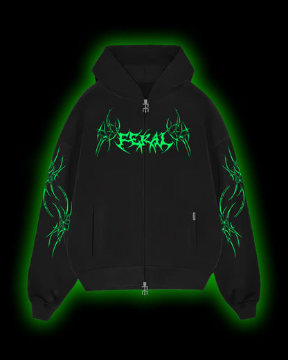 ROGUE ZIP HOODIE NEON GREEN