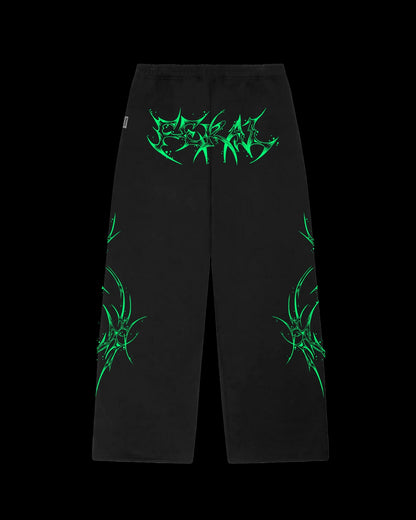 ROGUE WIDE-LEG SWEATPANTS NEON GREEN