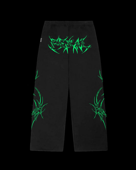 ROGUE WIDE-LEG SWEATPANTS NEON GREEN