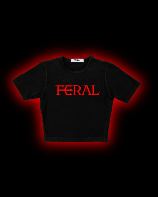 FERAL BABY TEE CRIMSON